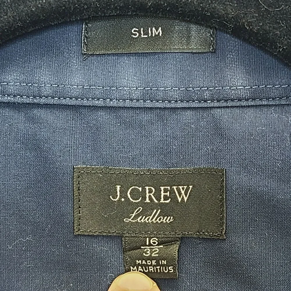 J. Crew Ludlow Slim Fit Navy Blue Button Up 16 / 32